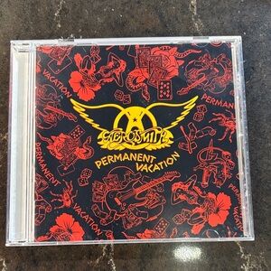 Aerosmith Permanent Vacation CD - Red and Yellow